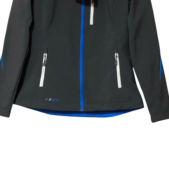 Engelbert Strauss Softshell Jacket S Graphite Gentian Blue e.s.motion 2020 NWT - Picture 9 of 14